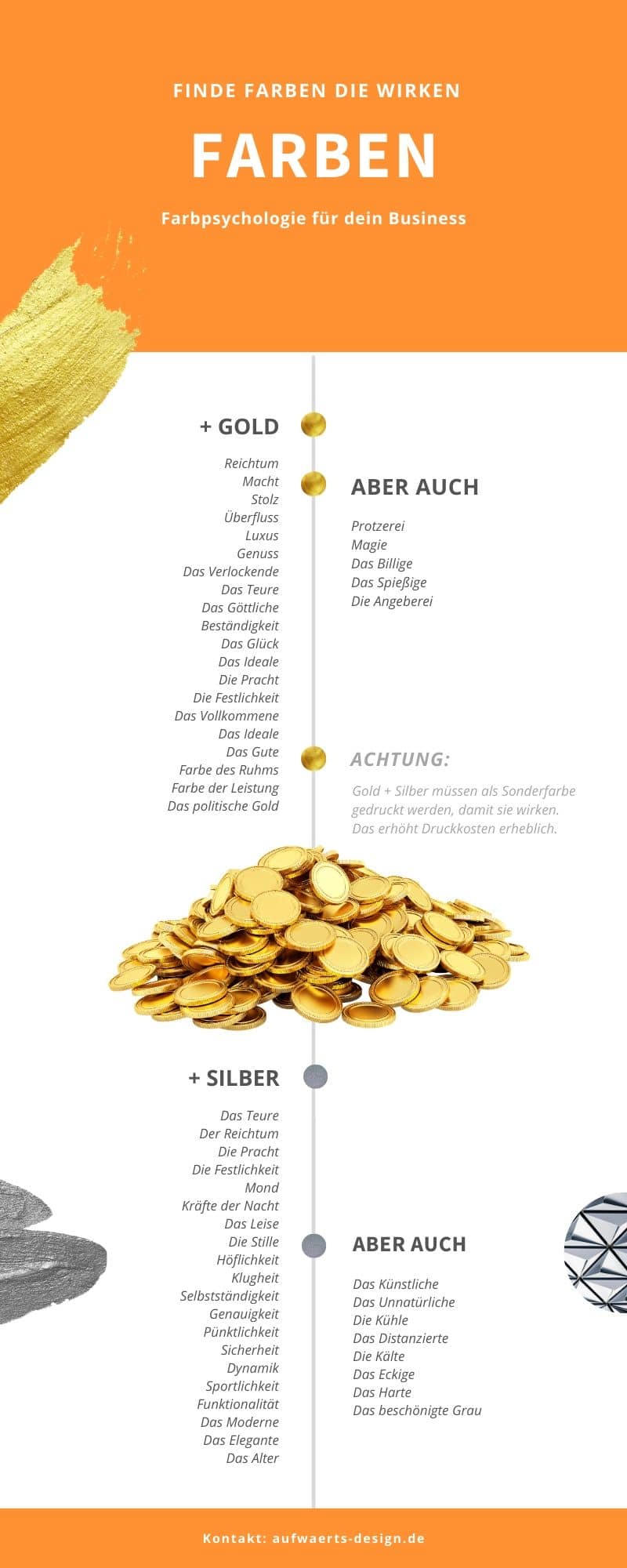 Farbpsychologie: Gold und Silber. Wie die Farben auf uns wirken.