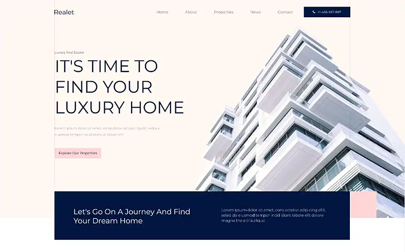 Website gestalten und umsetzen lassen mit WordPress. Vorlage für ein Architekturbüro