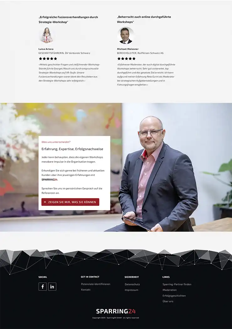 Website Relaunch mit vorausgehendem Rebranding der Marke, Redesign, Umsetzung mit WordPress und Thrive Architect