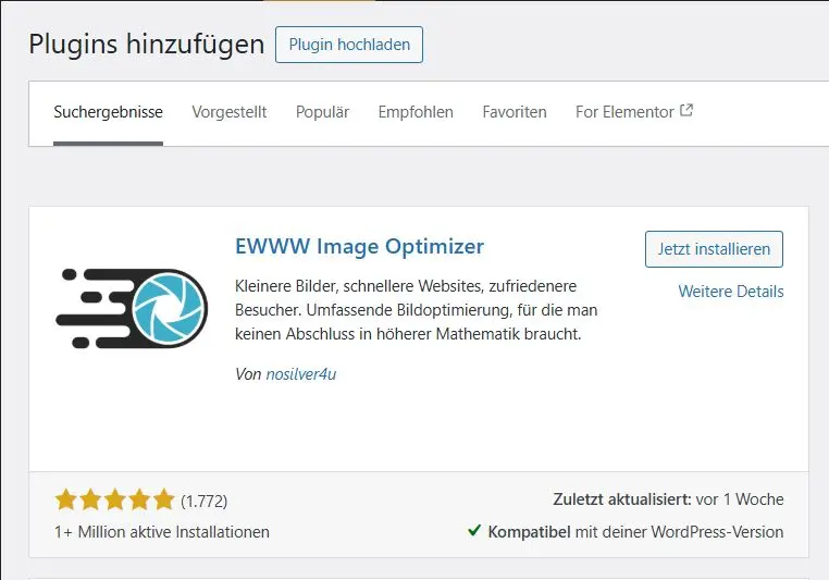 Ein Plugin für kleinere Bilder, schnellere Websites, zufriedenere Besucher.