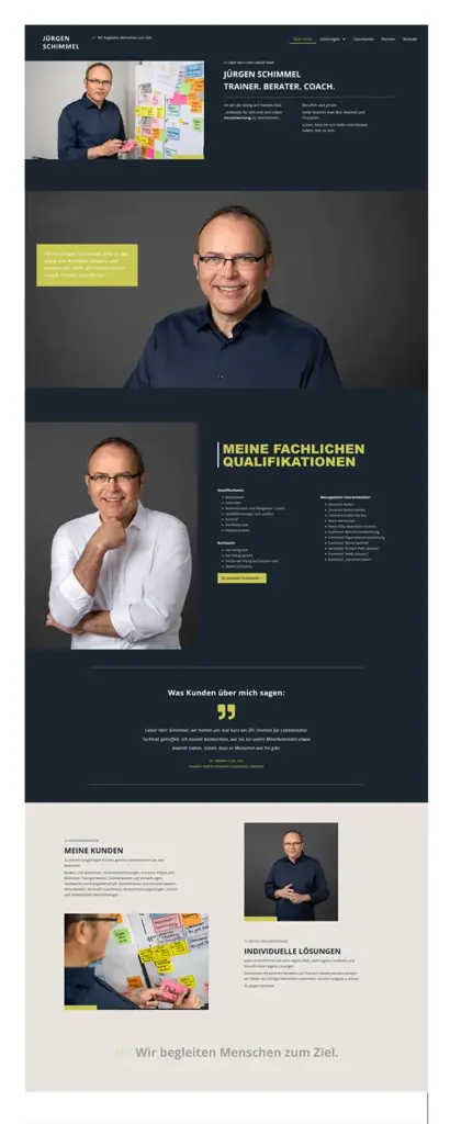 Internetseite erstellen lassen. Beispiel: Coach & Trainer.