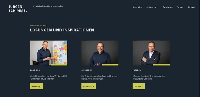 Portfolio: Website für Coach, Trainer, Berater