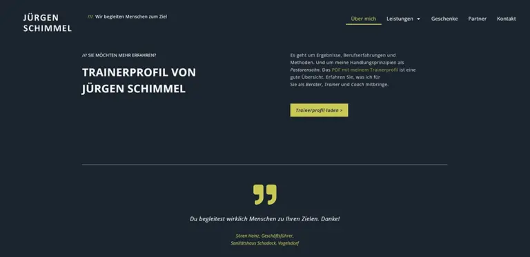 Referenz-über-mich-Seite-abschnitt